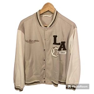 Blue Notes Fleece Varsity Bomber Jacket